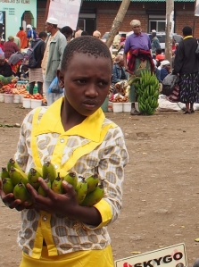 girl selling bananas